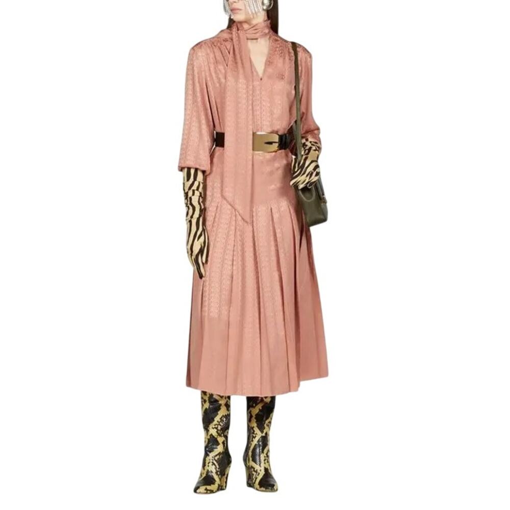 Gucci pleated silk skirt